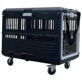 Mirapet - Collapsible Pet Carrier & Crate for Large Dogs & Cats w/ Travel Kit, 35"