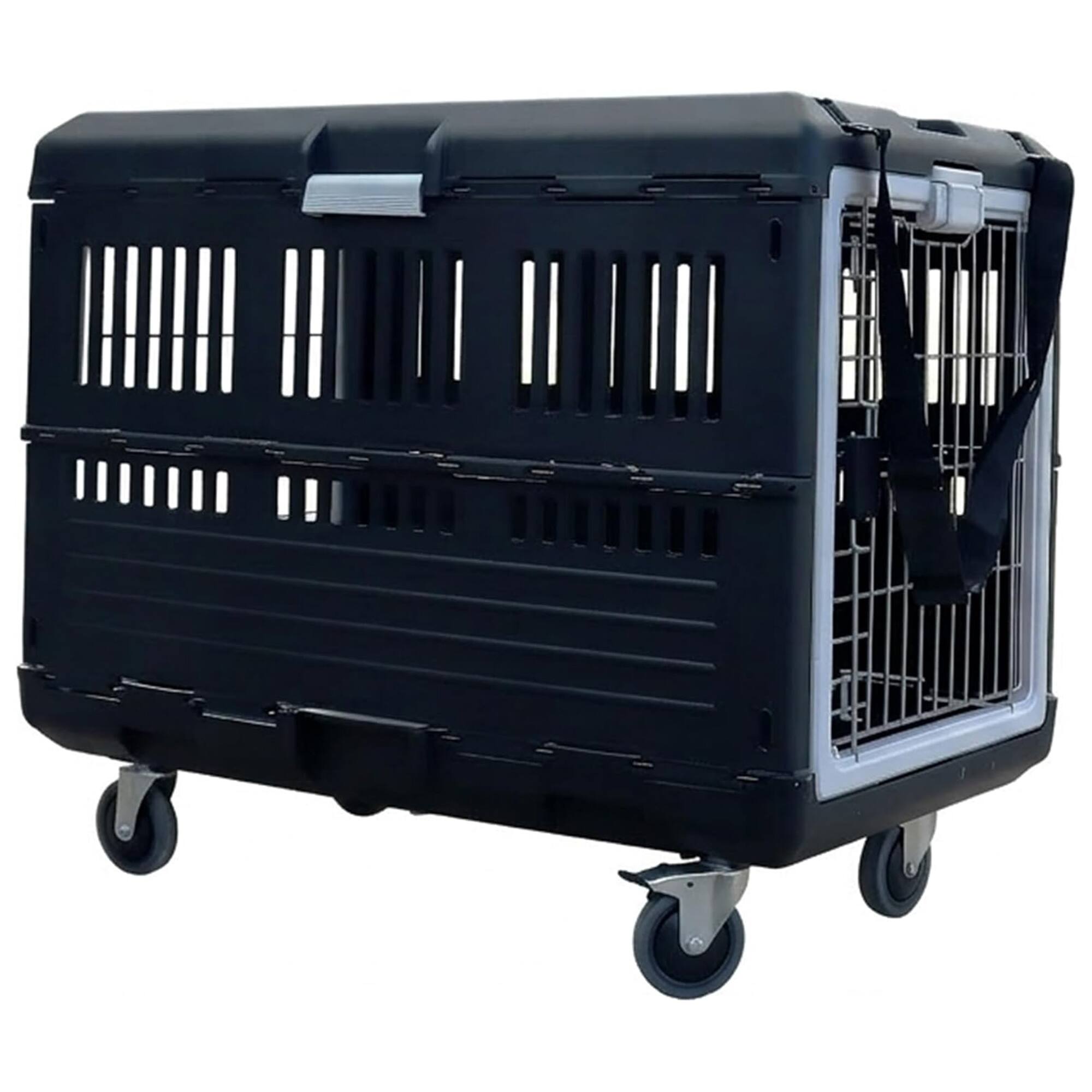 Front. Mirapet - Mirapet Collapsible Pet Carrier & Crate for Large Dogs & Cats w/ Travel Kit, 35".