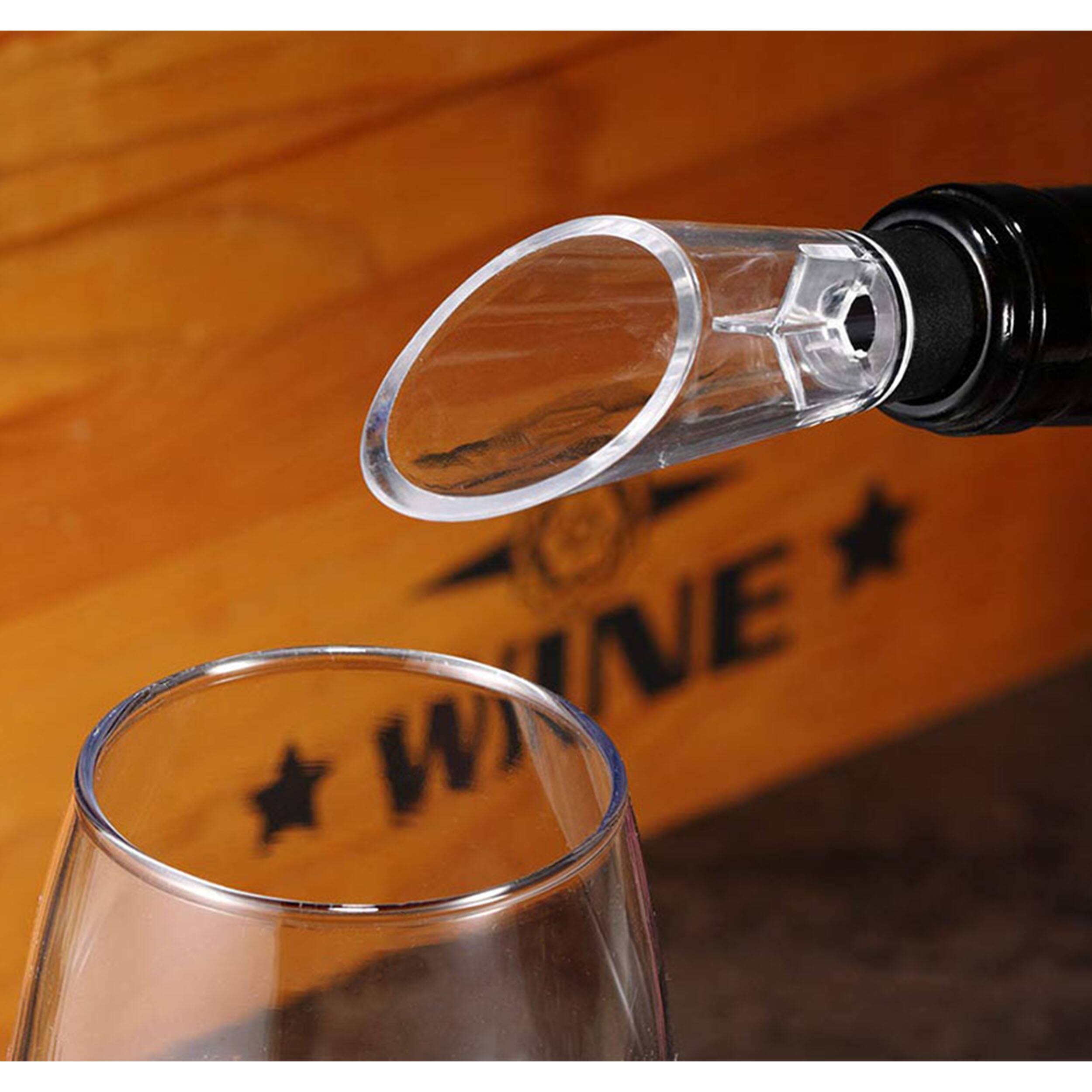 Alt View 4. Brentwood - Brentwood Air Pump Wine Bottle Opener with Foil Cutter, Vacuum Stopper, Aerator Pourer - Black.