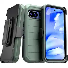 RomeTech - Defender Case for Google Pixel 9a - Army Green / Black