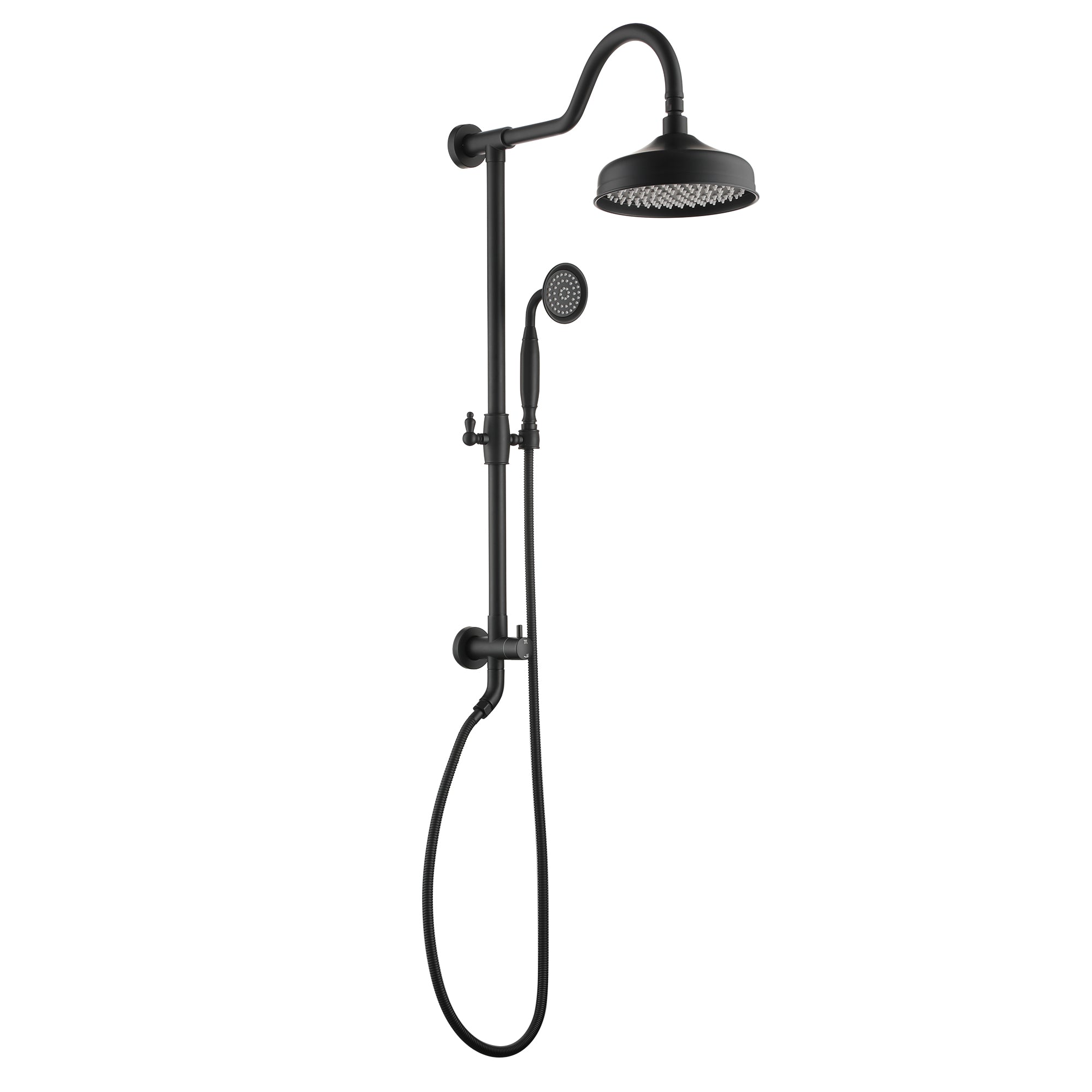 Photos - Shower System Dual Boyel Living - 1-Spray Patterns with 2.5 GPM 8 in. Wall Mount  Shower Heads  - Matte Black MS-H1107 (Valve Not Included)
