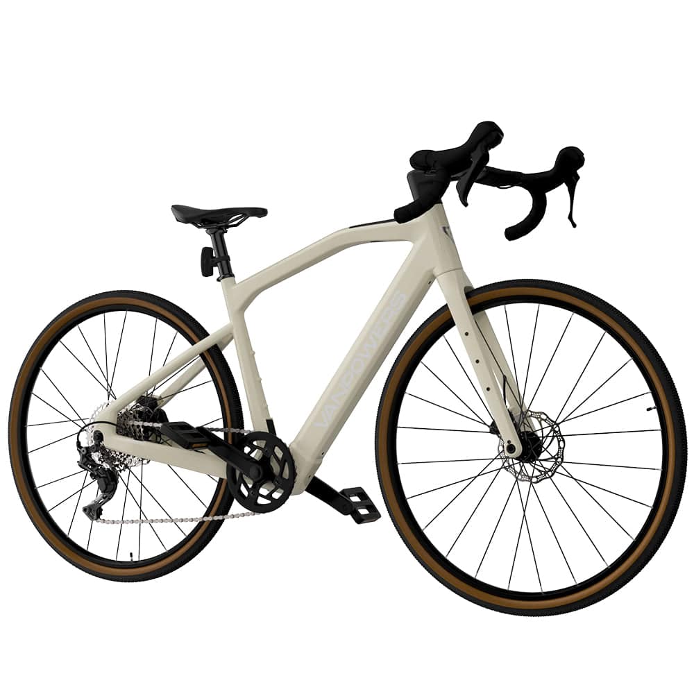 Vanpowers - UrbanCross Ultra Lightweight 350W Hub-Motor Gravel E-Bike-M Size - Sand Yellow