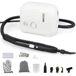 SKONYON - Portable Steam Cleaner 1500W with 34 oz Water Tank - White