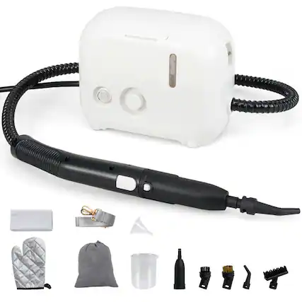 Front. SKONYON - Portable Steam Cleaner 1500W with 34 oz Water Tank - White.