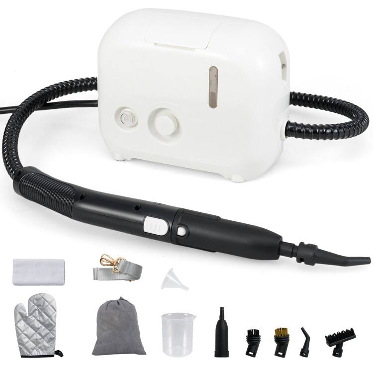 Front. SKONYON - Portable Steam Cleaner 1500W with 34 oz Water Tank - White.
