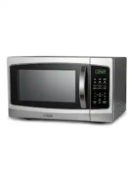 Commercial Chef - Microwave 1.3 Cu Ft with 10 Power Levels - Stainless Steel
