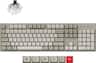 Keychron - C2PX 100% Custom Wired RGB Mechanical Gaming Keyboard with Programmable QMK Hot-Swappable Brown Switch - Retro White