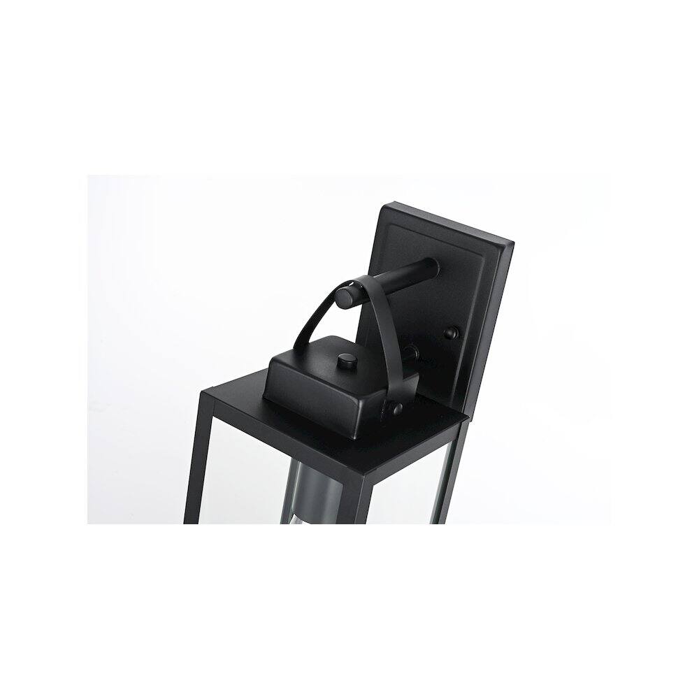 Alt View 3. Elegant Lighting - Hilton 7 inch Outdoor Pendant in Black - Black.