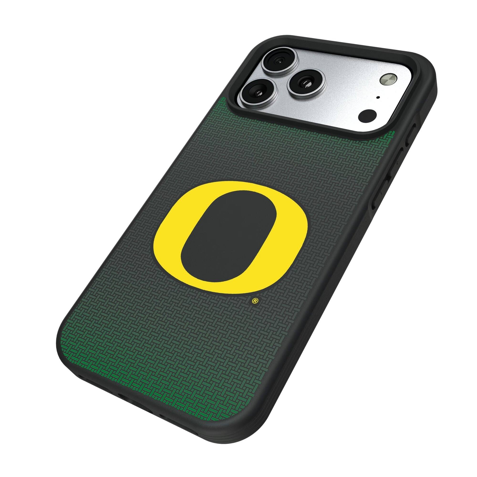 Alt View 1. Keyscaper - Oregon Ducks Bump Case with 8.2ft Drop Protection - 14 Pro Max - Black.