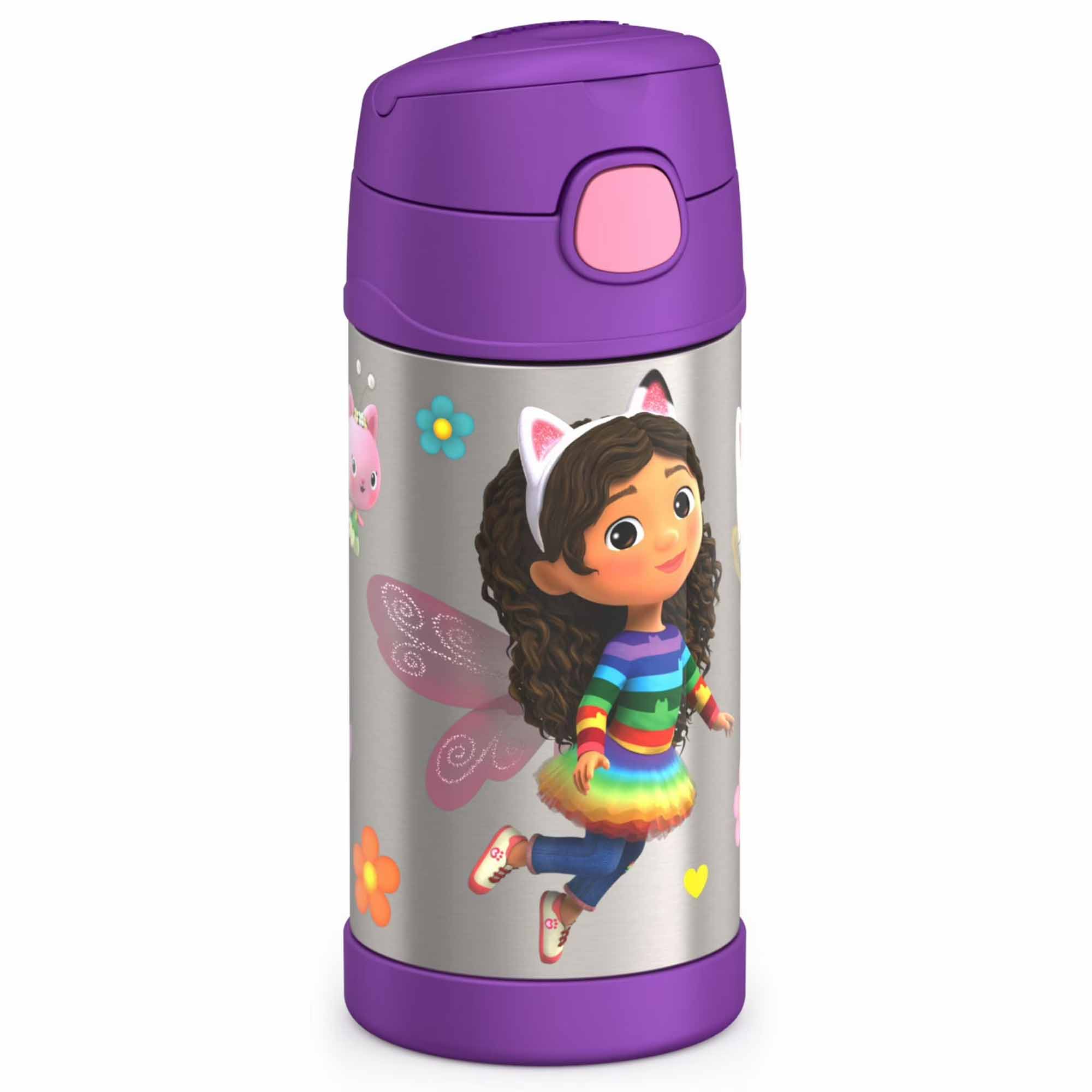 Alt View 2. Thermos - Thermos 12 oz. Kid's Funtainer Insulated Water Bottle - Gabby's Dollhouse - Gabby's Dollhouse.