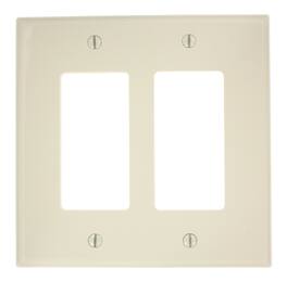 Leviton - Decora 2 gang Nylon Duplex Wall Plate 1 pk - Light Almond