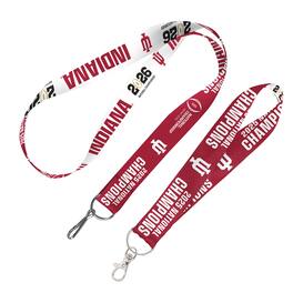WinCraft - Indiana Hoosiers College Football Playoff 2025 National Champions 2-Pack Lanyard and Key Strap Set - Multicolor