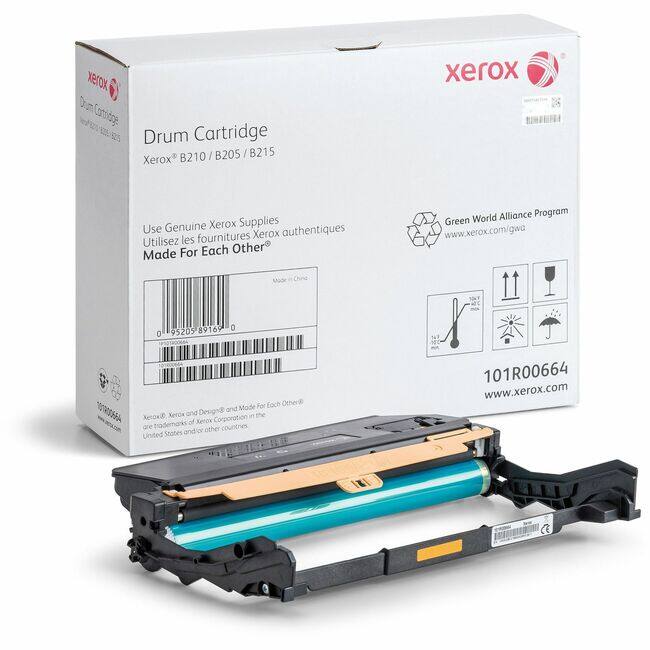 Xerox Drum Cartridge B210/B205/B215  
Xerox B210 / B205 / B215  

Use Genuine Xerox Supplies  
Utilisez les fournitures Xerox authentiques  

Made For Each Other®  

Green World Alliance Program  
www.xerox.com/gwa  

101R00664  
www.xerox.com  

Xerox, Xerox and Design and Made For Each Other® are trademarks of Xerox Corporation in the United States and/or other countries.