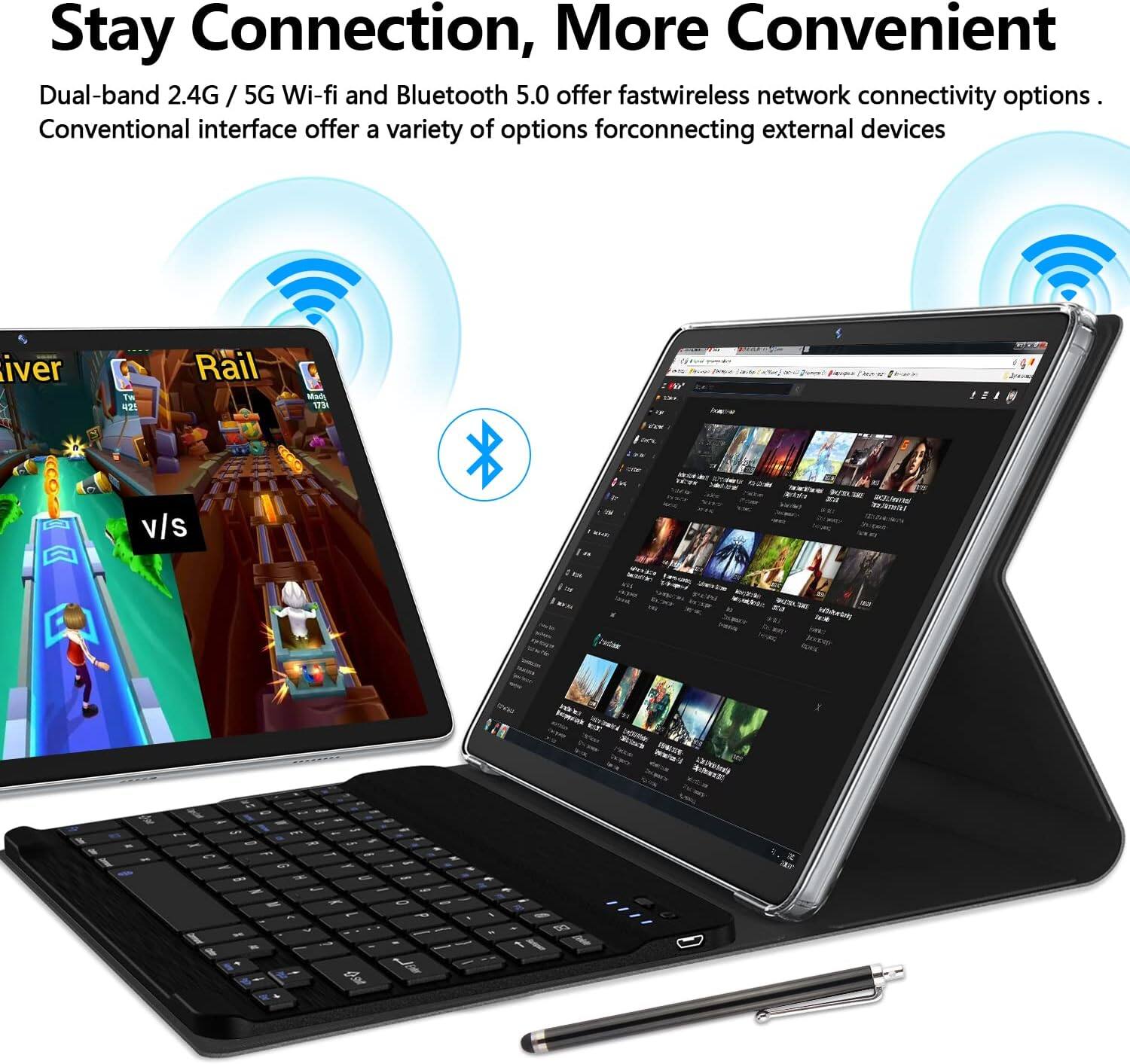 Stay Connection, More Convenient

Dual-band 2.4G / 5G Wi-fi and Bluetooth 5.0 offer fast wireless network connectivity options. Conventional interface offer a variety of options for connecting external devices.