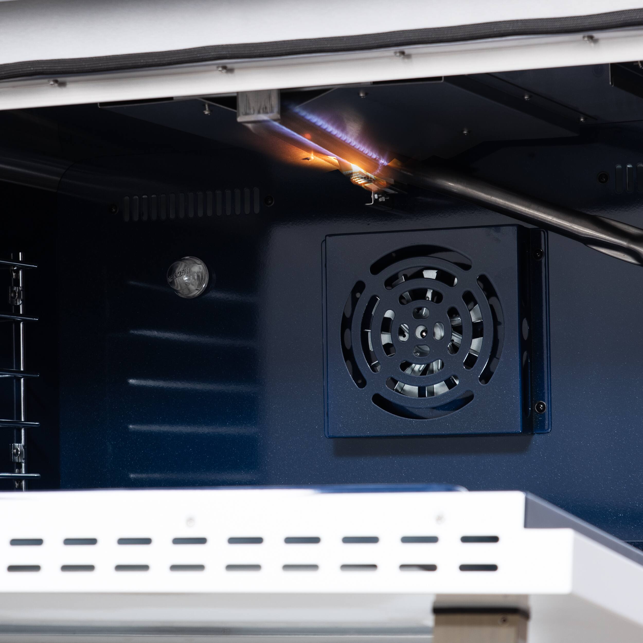 Alt View 14. Forno Appliances - Massimo 5.36 Cu. Ft. Freestanding Gas Convection Range with Air Fryer Kit, Wok Support & Griddle - White.