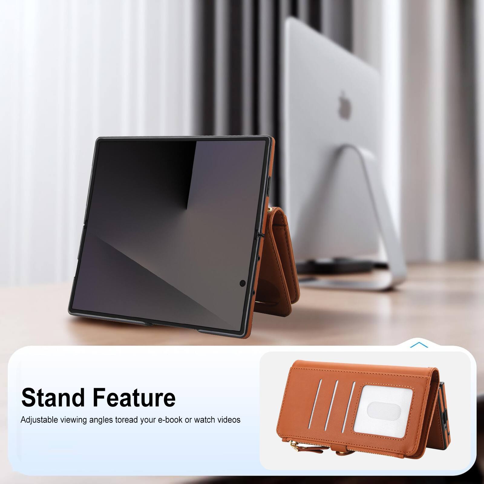 Stand Feature  
Adjustable viewing angles to read your e-book or watch videos