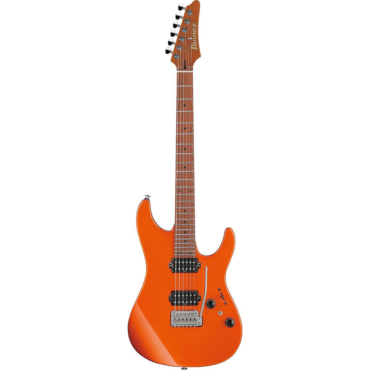 Front. Ibanez - Ibanez AZ Prestige Series AZ2402 Electric Guitar, Roadster Orange Metallic.