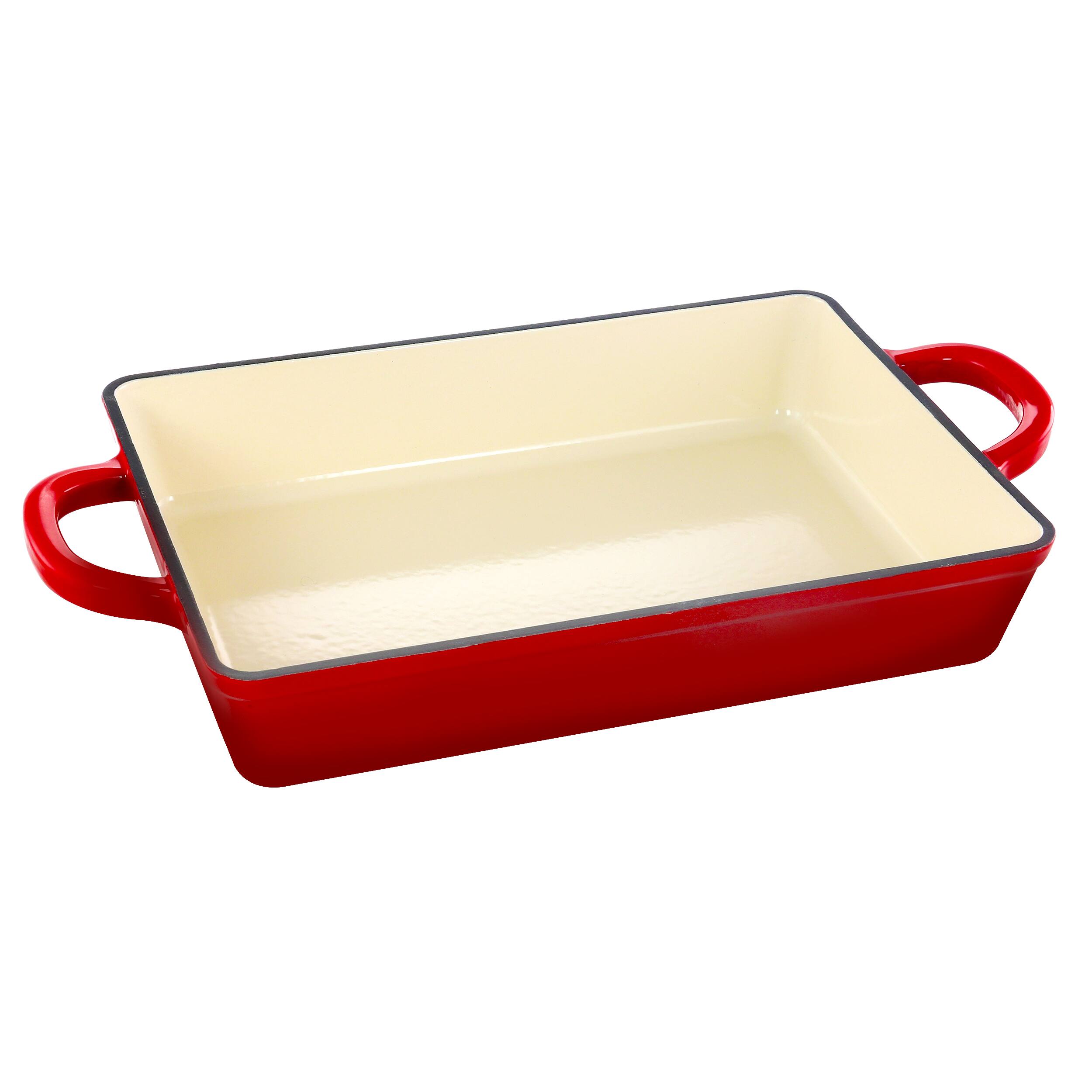 Alt View 4. Crockpot - Crock Pot Artisan 13 in. Enameled Cast Iron Lasagna Pan in Scarlet Red - Scarlet Red.