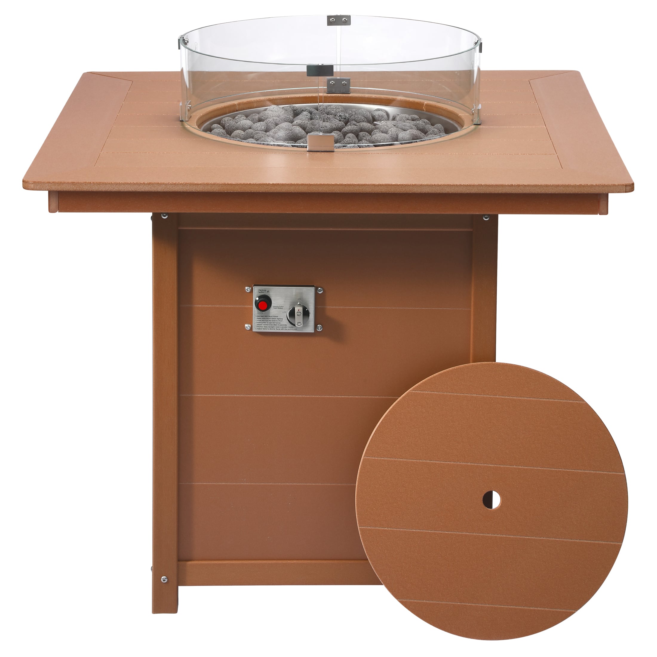 "WestinTrends - Helios 42"" Modern Outdoor Patio Gas Propane Square Fire Pit Table" price history on PriceWatchPro