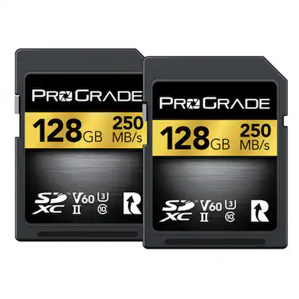 PROGRADE 128 GB 250 MB/s
SD V60 XC II