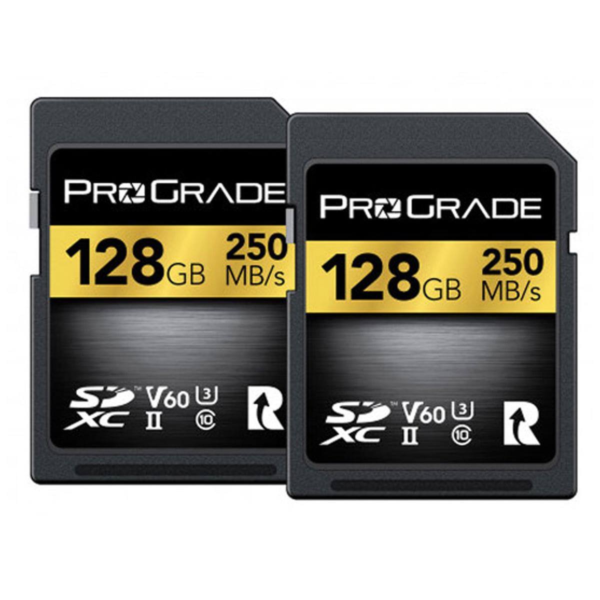 PROGRADE 128 GB 250 MB/s  
SD V60 XC II