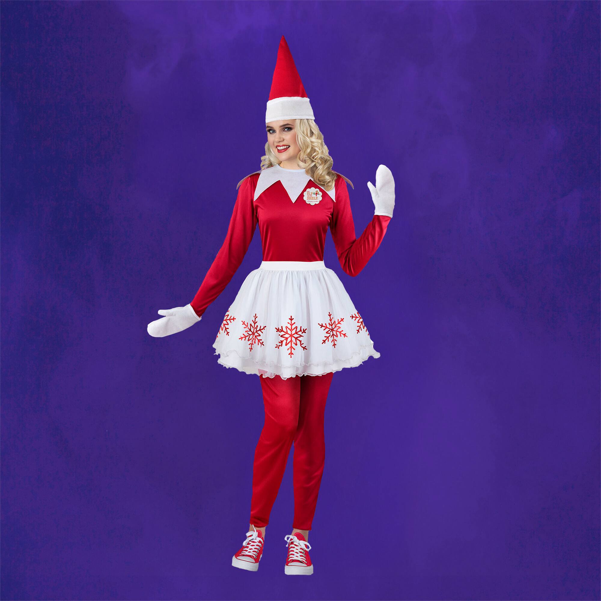 Alt View 2. Fun World - The Elf on the Shelf Woman's Christmas Costume - Medium - Red.