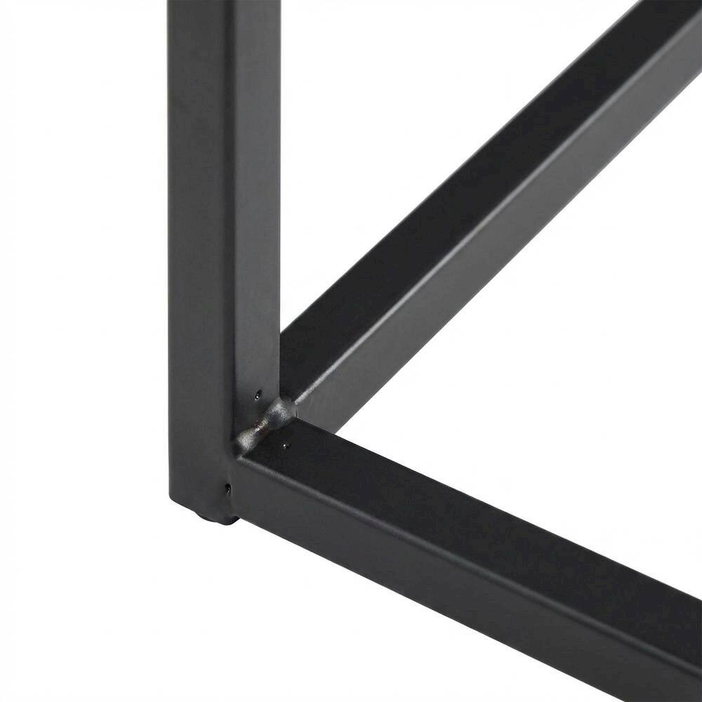Alt View 2. FurniFact - Rustic Entryway Console Table with Anti-Tip Stability and Durable Build - Matte Black.