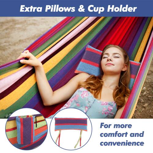Extra Pillows & Cup Holder  
For more comfort and convenience