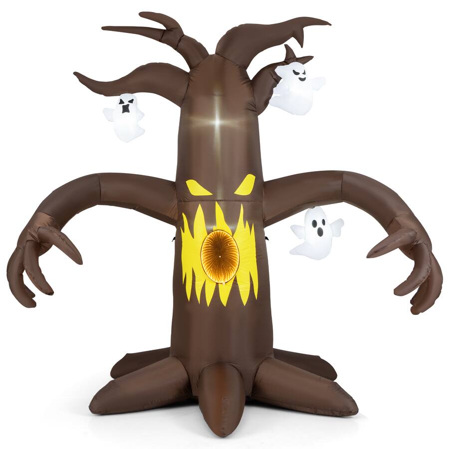 Costway 7.8 Ft Halloween Inflatables Scary Dead Tree Halloween ...