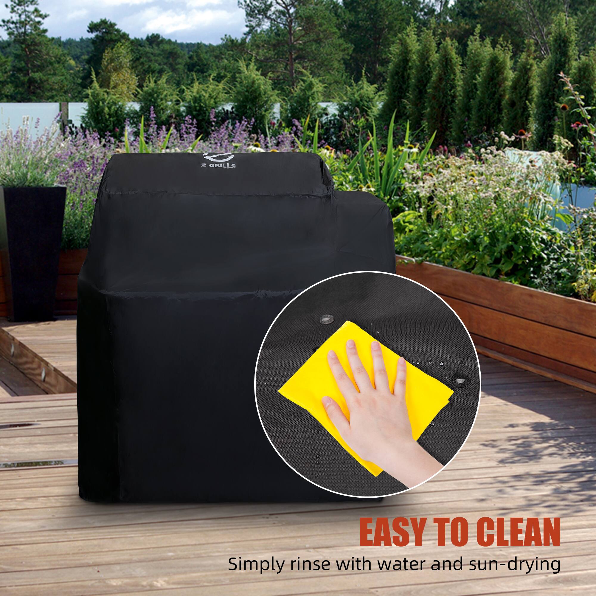 - GRILLS EASY TO CLEAN
  Simply rinse with water and sun-drying
