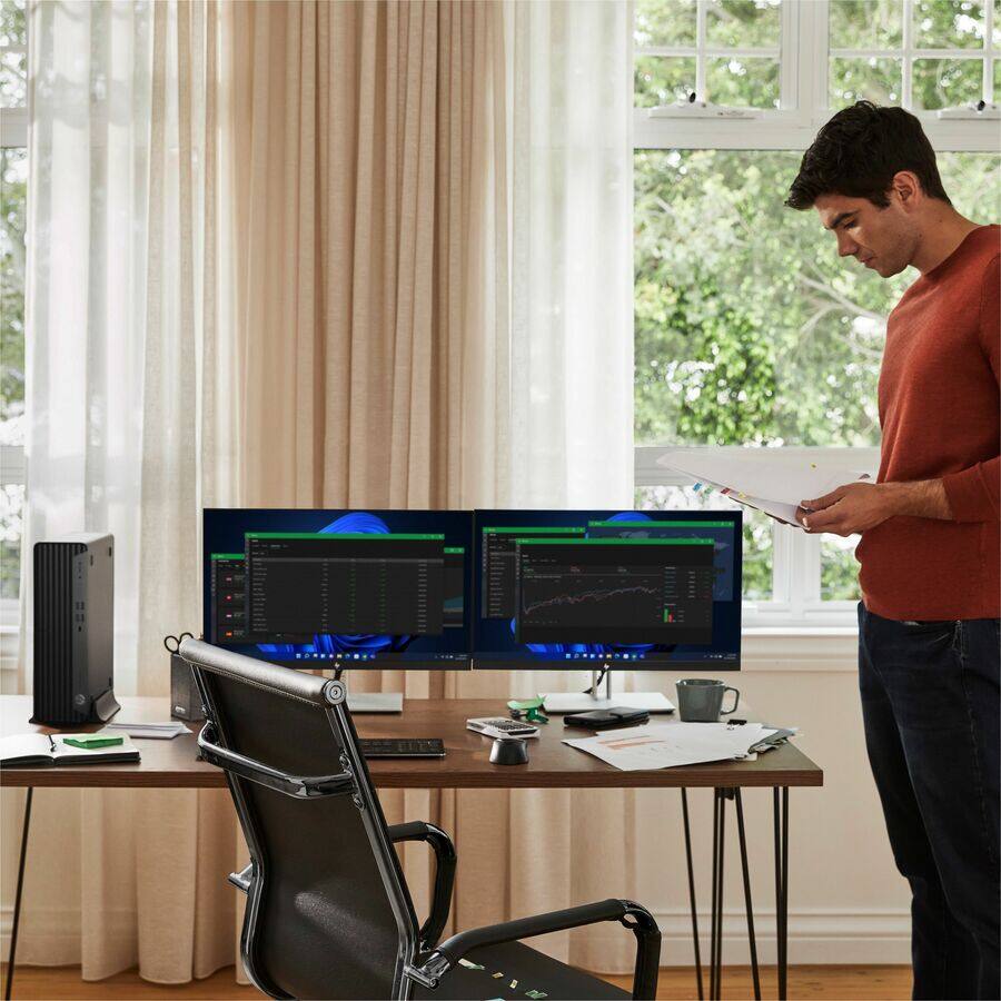 Alt View 5. HP - HP Elite 800 G9 Desktop Computer - Intel Core i5 14th Gen i5-14500 - vPro Technology - 16 GB - 256 GB SSD - Small Form - Black.