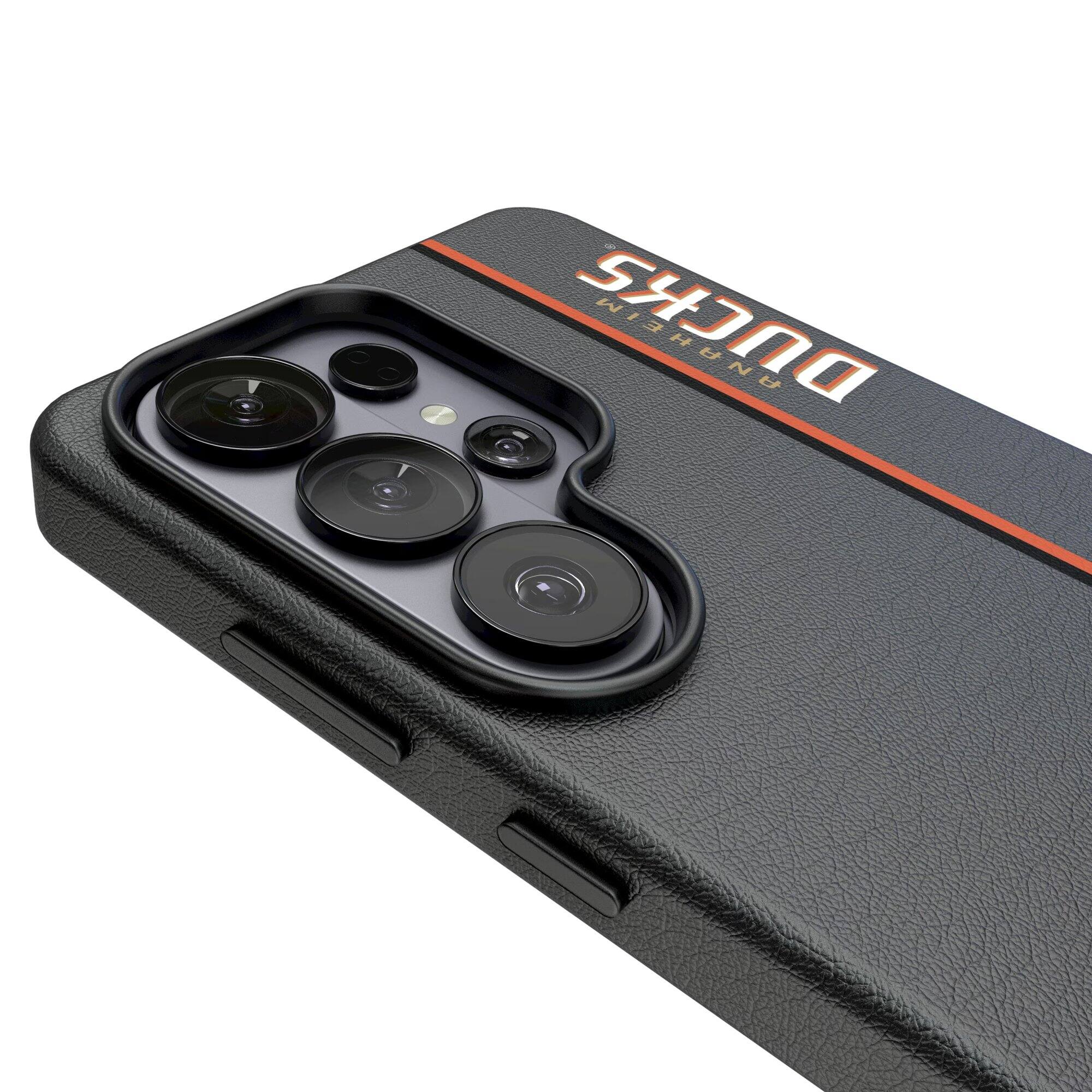 Alt View 2. Keyscaper - Black Anaheim Ducks Galaxy Magnetic Bump Case - S26 Ultra - Black.