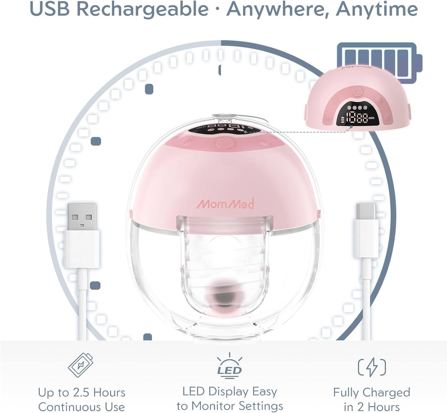 USB Rechargeable • Anywhere, Anytime

Up to 2.5 Hours Continuous Use

LED Display Easy to Monitor Settings

Fully Charged in 2 Hours