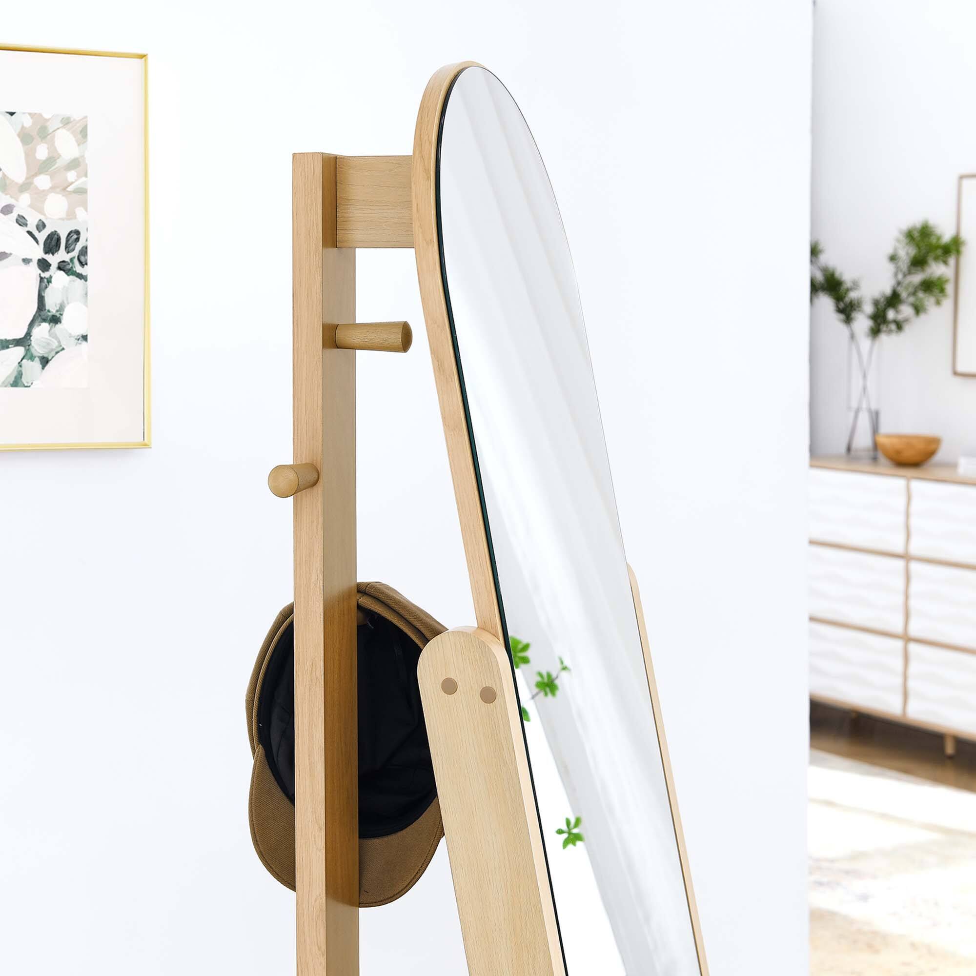 Alt View 2. Modway - Ascend Standing Mirror by Modway - Oak.