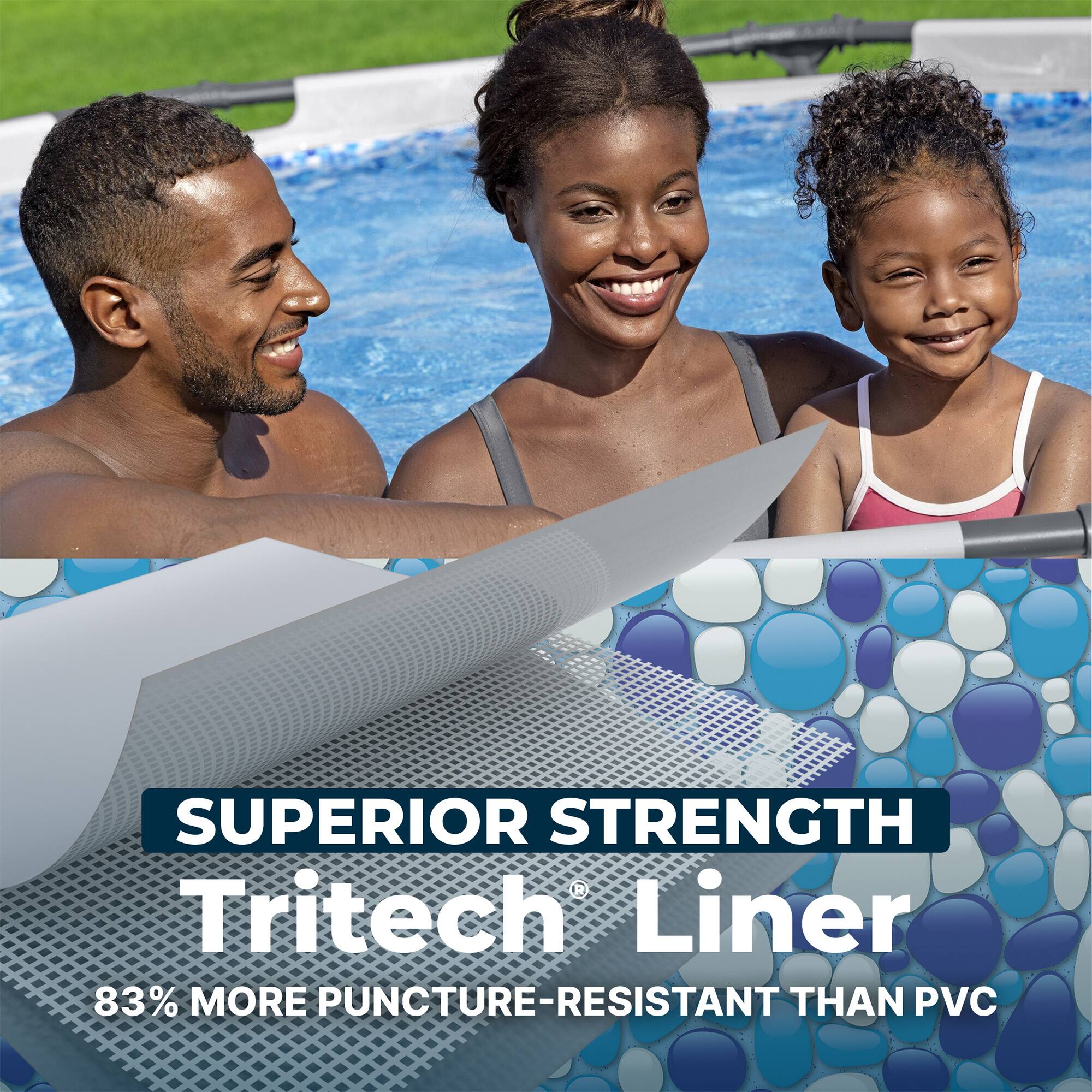 SUPERIOR STRENGTH  
Tritech Liner  
83% MORE PUNCTURE-RESISTANT THAN PVC