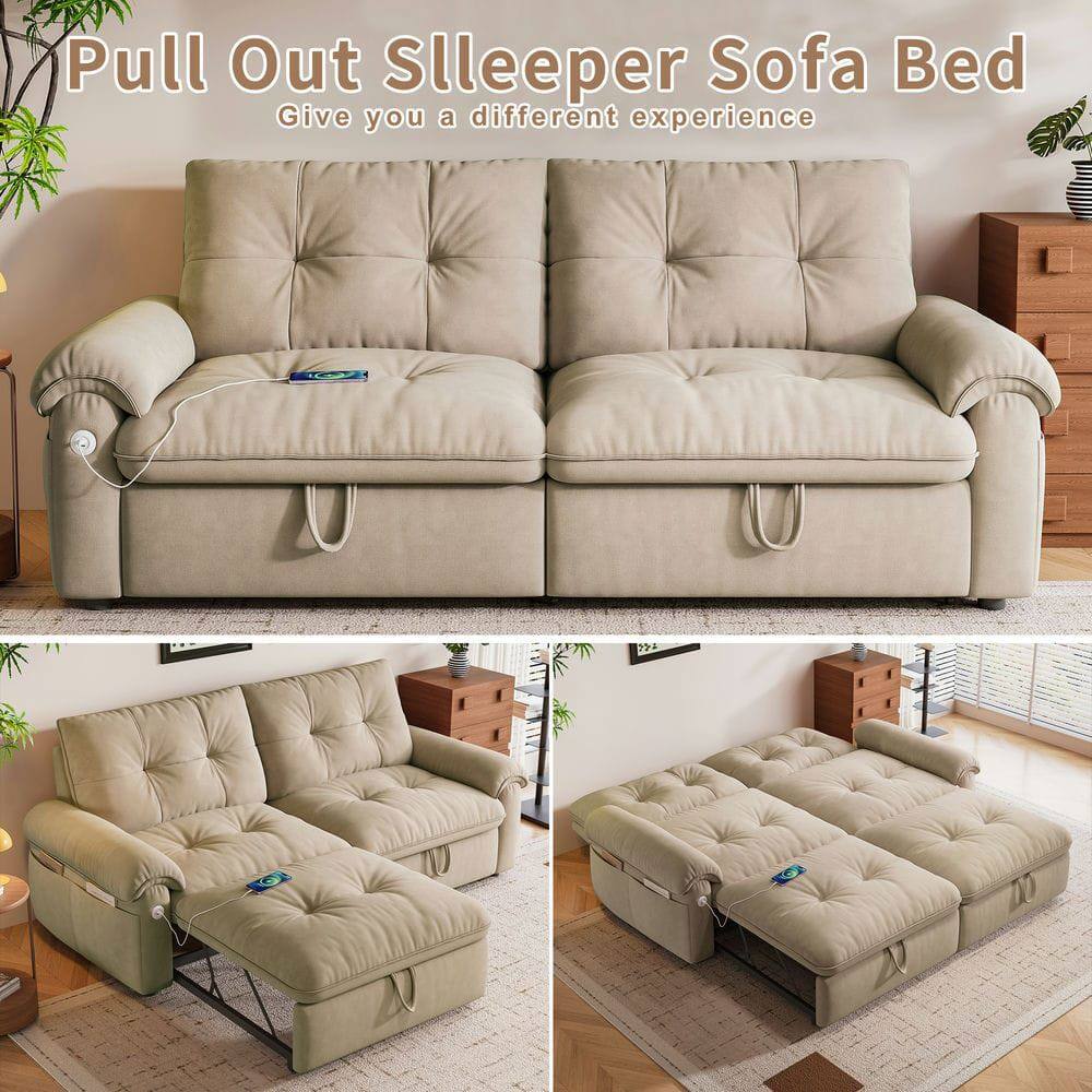 Pull Out Sleeper Sofa Bed  
Give you a different experience