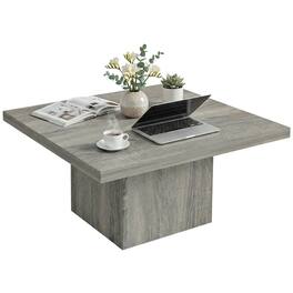 Homcom - Coffee Table, Center Table with 1.6" Thick Tabletop - Gray