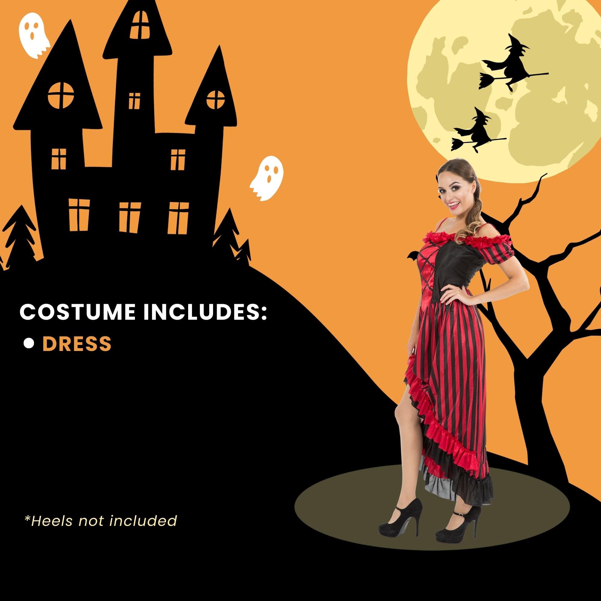 COSTUME INCLUDES:  
- DRESS  

*Heels not included