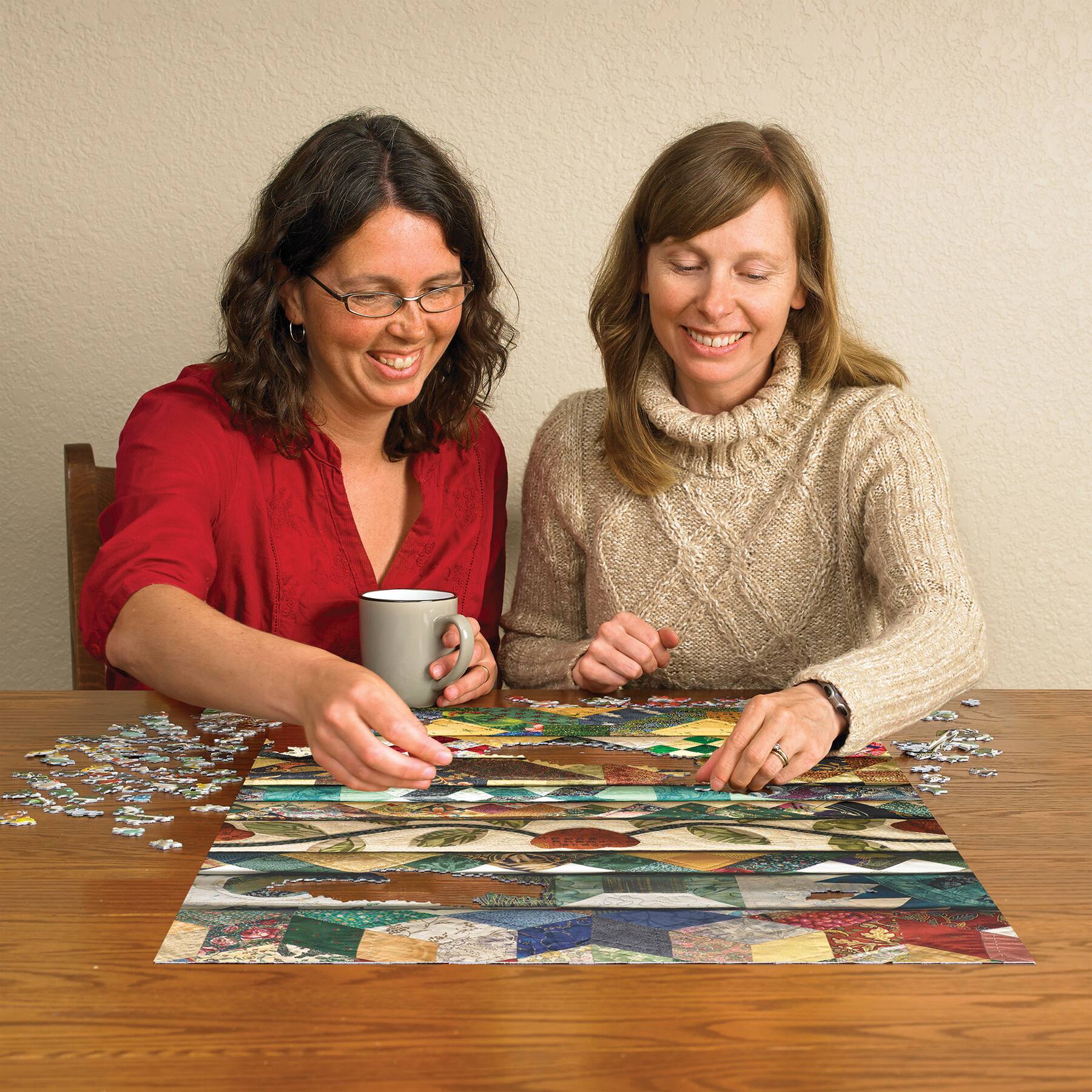 Alt View 1. Outset Media - Outset Media: Cobble Hill 1000 Piece Puzzle: Grandma's Quilts - High Quality Jigsaw.