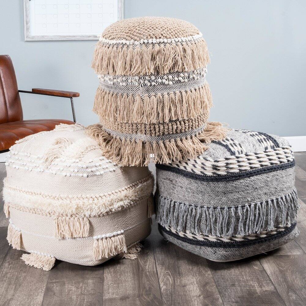 Alt View 3. Butler Specialty - Brynn Square Pouffe - Gray.