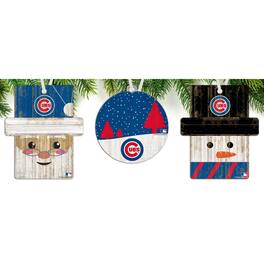 Fan Creations - Chicago Cubs 3-Pack Ornament Set - Multicolor