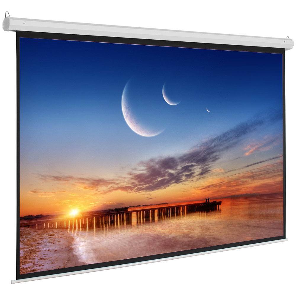 Alt View 2. Winado - 92" inch 16:9 HD Electric Motorized Projector Screen Projection Remote Control - Matte White.