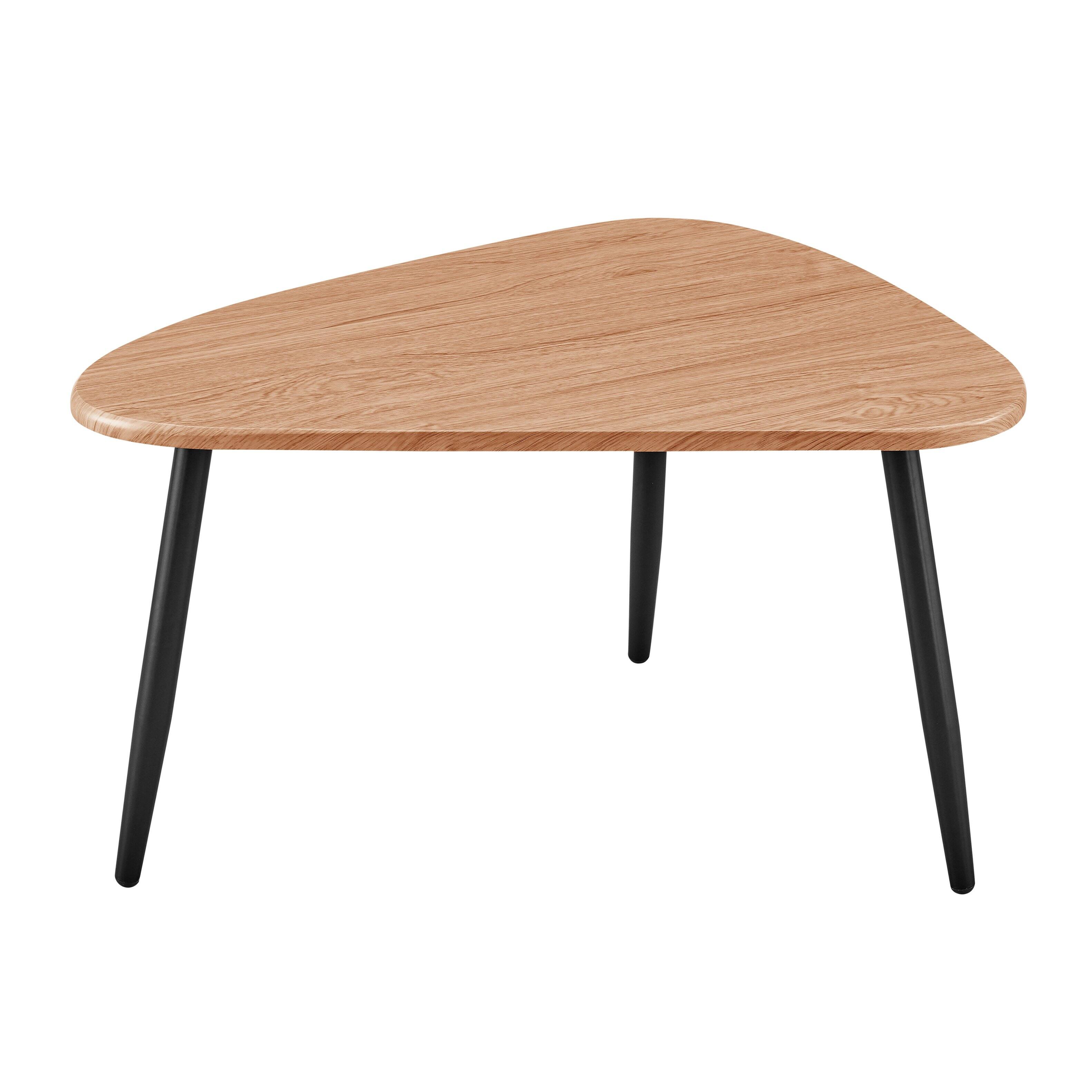 Alt View 9. Danya B - Aurora 2 Piece Semi-Nested Modular Coffee Table Set - Natural Brown/Black - Natural Brown/Black.