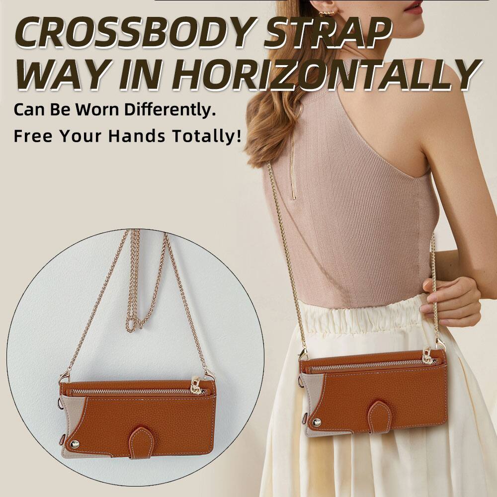 CROSSBODY STRAP WAY IN HORIZONTALLY  
Can Be Worn Differently.  
Free Your Hands Totally!