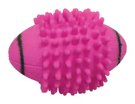 BOSS PET - Digger's Pink Vinyl Spiked Football Squeaky Dog Toy Medium 1 pk - Multicolored