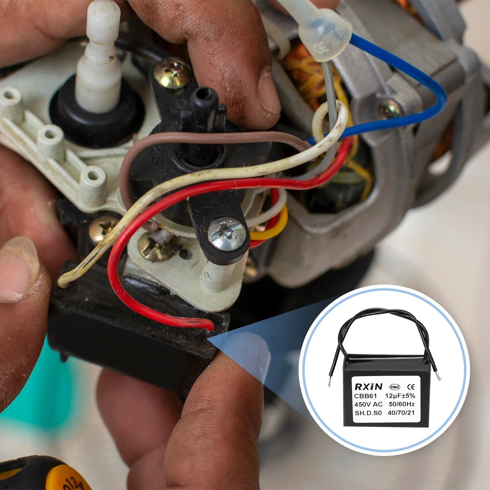 RXiN  
CE  
CBB61  
12pF±5%  
450V AC  
50/60Hz  
SH.D.SO  
40/70/21