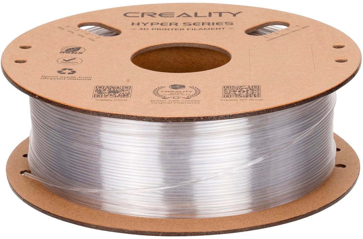 Creality Hyper Series 3D printer filament spool made from recycled material. Creality 3D printer filament is better with Creality original filaments. Creality DIY 3D printer filament.
