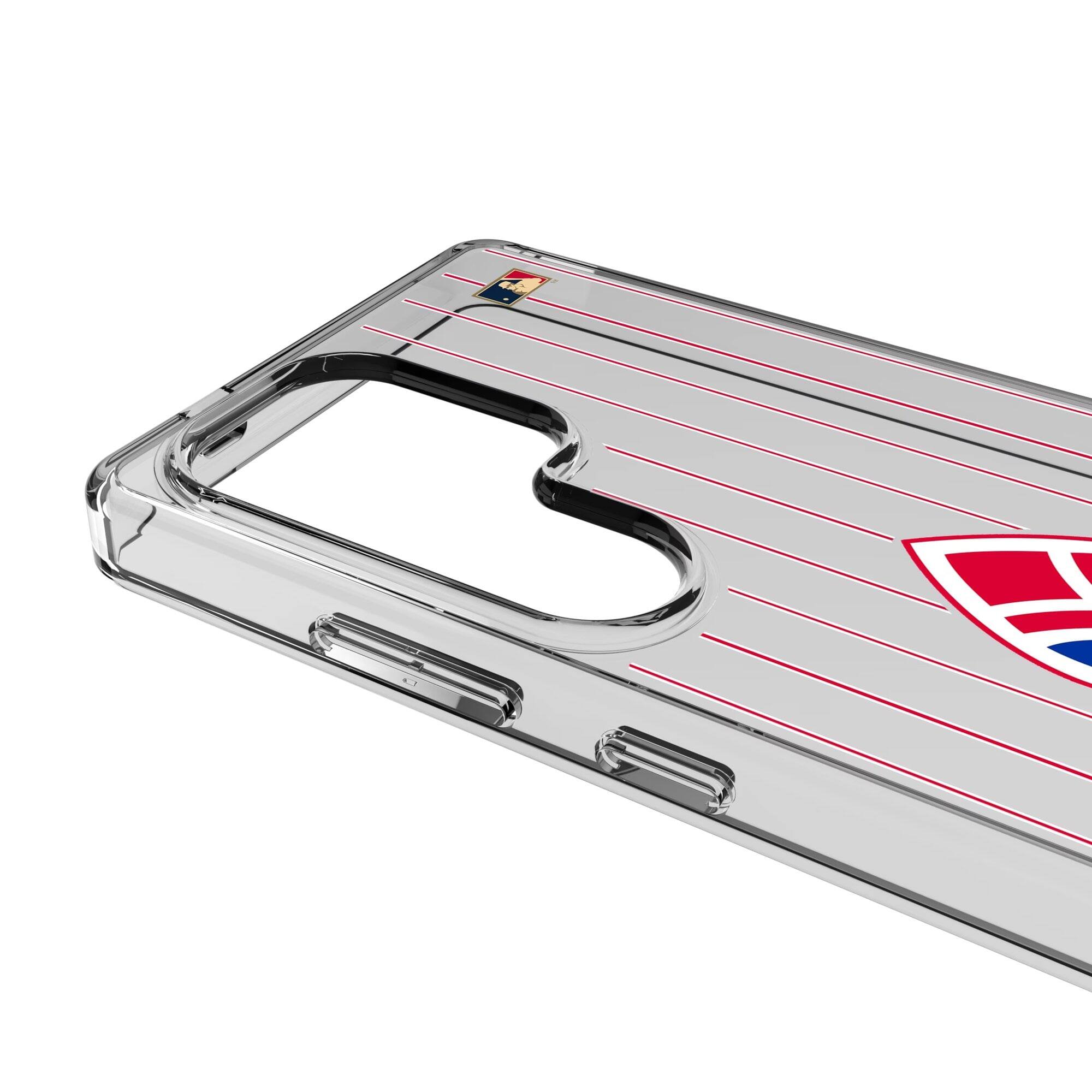 Alt View 2. Keyscaper - Atlanta Braves Cooperstown Galaxy Clear Case - S23 Ultra - Multicolor.