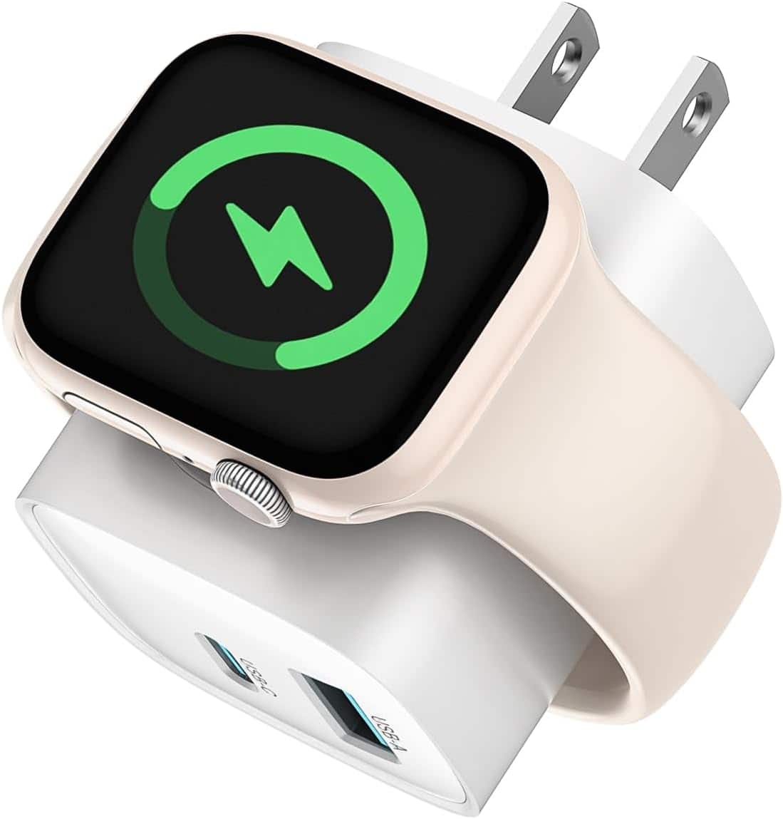 TESSAN - 3-in-1 PD 20W USB C Charger Block with Built-in Wireless Smart Watch Charger, Dual Port Wall Fast Adapter - White price history on PriceWatchPro