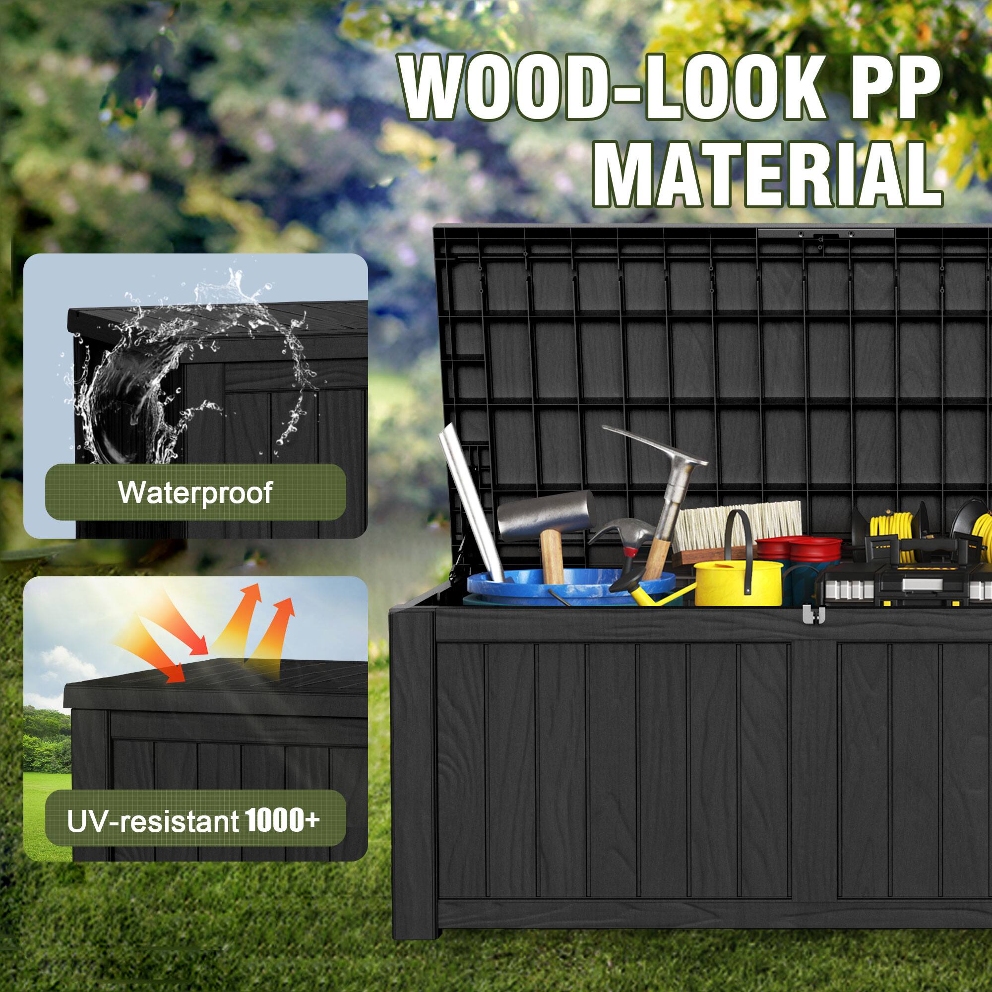 WOOD-LOOK PP MATERIAL  
Waterproof  
UV-resistant 1000+
